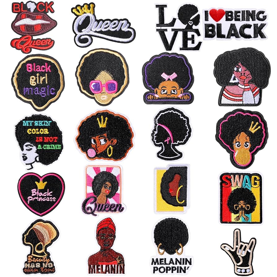 Amazon.co.jp: Yunsailing 20ピース ブラックガール アイロン